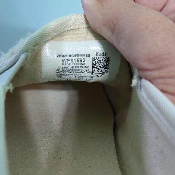 Keds Double Decker Embroidered Faux Shearling Women's 9.5 slip on sneakers - Picture 4 of 5